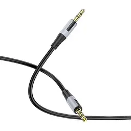 Кабель - адаптер Borofone BL19 - аудіо шнур перехідник Mini Jack 3.5 мм 1 м чорний - мініатюра 4