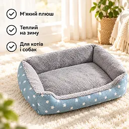 Лежанка для собак плюшевая с бортиками, мягкий лежак для кошек и собак зимний - миниатюра 5