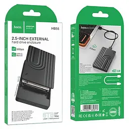 Зовнішня кишеня Hoco HB55 USB3.0 2.5-inch SATA hard drive enclosure Black - мініатюра 2
