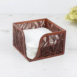 Дерев'яна серветниця VANZA LEAF mahogany - L (21 см) - мініатюра 5