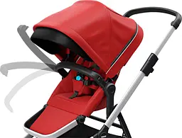 Детская коляска Thule Sleek Aluminum/Energy Red [11000004] [107623] - мініатюра 7