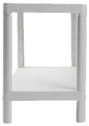 Етажерка 2-х ярусна 6032 Olympic WHITE 27х42х39 см VIOLET HOUSE meb0000366 - мініатюра 2