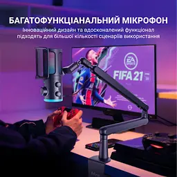 Мікрофон Fifine Black конденсаторний USB (TAM6) - мініатюра 14