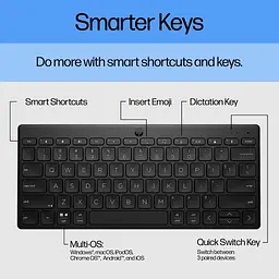 Клавіатура HP 350 Compact Multi-Device Bluetooth UA Black (692S8AA) - мініатюра 5