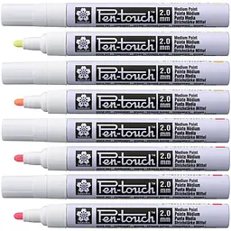 Маркер Sakura Pen-Touch жовтий флуоресцентний середній (MEDIUM) 2.0 мм - мініатюра 2
