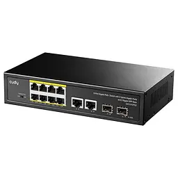 PoE-комутатор 12-портовий некерований Cudy GS1010PS2 гігабітний з 8 портами PoE+, 120W (73-00541) - мініатюра 2