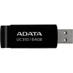 USB флеш накопичувач ADATA 64GB UC310 Black USB 3.0 (UC310-64G-RBK) - мініатюра 2