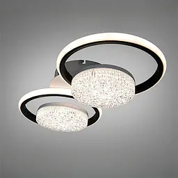 Стильна LED-люстра Diasha 2561WH+BK DIMMER 58W, 3190 lm, 52×25 см з пультом