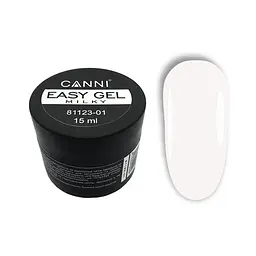 Гель для нарощування Canni Easy gel 01 Milky15 мл - мініатюра 2