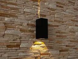 Настінний вуличний світильник LED Diasha DFB-2055-2BK, 6W, 3000K, чорний, IP67, для кафе та магазинів - мініатюра 1