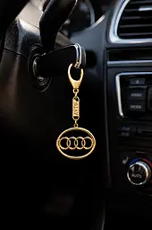 Брелок з жовтого золота Audi (Ауді) (з9004.1) - мініатюра 2