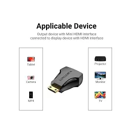 Перехідник HDMI to Mini HDMI black Vention (AISB0) - мініатюра 7