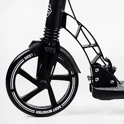 Самокат Best Scooter складаний 49х14х93-103 см Чорний 000231305 - мініатюра 4