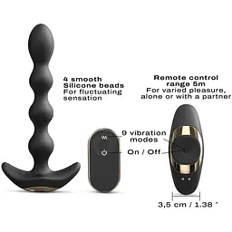 Анальний вібратор-буси Dorcel Flexi Balls гнучкий стовбур пульт ДУ - мініатюра 5