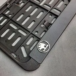 Рамка номера Skoda 3D напис Хромований / Поліпропілен гнучкий морозостійкий - мініатюра 3