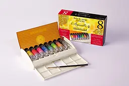 Набір акварельних фарб Sennelier L'Aquarelle, Travel box, 12 туб по 10 мл, пластиковий пенал-палітра +1 пензль - мініатюра 2