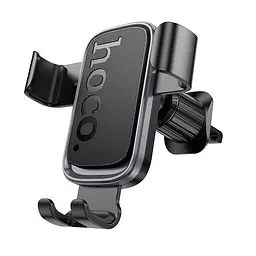 Автотримач для телефона Hoco H80 Vista gravity car holder (air outlet) Чорний металево-сірий