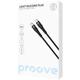 Кабель Proove Light Silicone Plus Type-C to Type-C 60W (1m) black - мініатюра 2