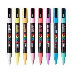 Набір маркерів Uni Posca Soft Color 0.9-1.3 мм 8 шт. (PC-3M SOFT COLOR 8C) - мініатюра 3
