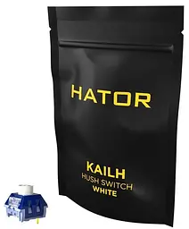 Набір механічних перемикачів HATOR Hotswap Switch Kailh Hush White 10 шт. (HTS-107) - мініатюра 2