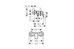 Змішувач для душу Hansgrohe Logis matt black 71600670 - мініатюра 2