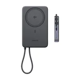 Батарея універсальна Ugreen 10000mAh 30W 1xUSB-C + 15W Magnetic Wireless + cable USB-C black (75982B) - мініатюра 7