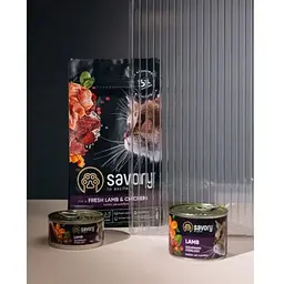 Сухий корм Savory для стерилізованих котів зі свіжим ягням і куркою 400 г - мініатюра 10