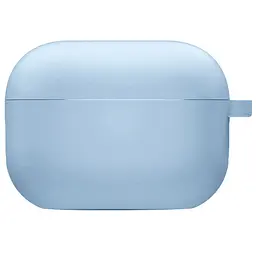 Силіконовий футляр з мікрофіброю для навушників Airpods 4 Блакитний / Lilac Blue - мініатюра 2