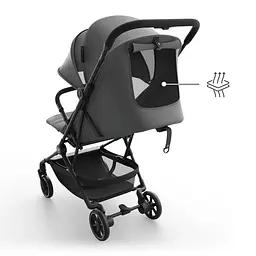 Прогулянкова коляска Kinderkraft Nebo Platinum Grey Beige (KSNEBO00GRY0000) - мініатюра 3