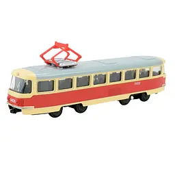 Іграшка Трамвай АВТОПРОМ 6411ABD Бежево-червоний shop (2000999353147)