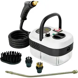 Ручний багатофункціональний пароочисник Steam Cleaner 2500W з набором додаткових насадок 9 в 1 Білий/Чорний