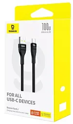 Кабель Baseus Flash 2 Charging Cable USB to Type-C 100W 1m P10311804111-00 Black - мініатюра 7