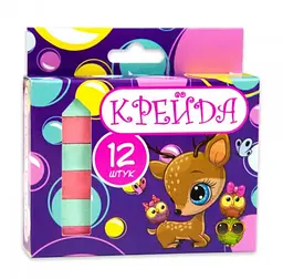 Крейда шкільна квадратна 12 шт. Strateg