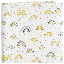 Пелюшкі муслінові Cosas Rainbow CS1 75х100 см (MuslinDiapers_RainbowStarYellow_75x100)