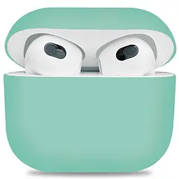 Силіконовий чохол для навушників Apple AirPods 3, Ultrathin Silicone Case, зелений, захисний чохол, ультратонкий і легкий, захист від подряпин і пилу, м"який силікон, ArmorStandart (ARM60286)