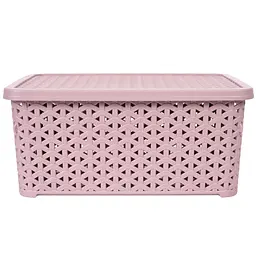 Кошик Diomedea з кришкою 29.7x19.6x13 см 6 л пудровий (К12-805)  - мініатюра 2