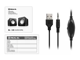 Компьютерні колонки REAL-EL S-13 black (EL121100021) - мініатюра 8