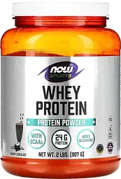 Сывороточный протеин NOW Foods Sports Whey Protein 907 г сливочный шоколад