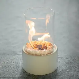Настільний біокамін Білий, Ethanol Lamp камін на біопалищі для квартири, біокамін на етанолі - мініатюра 2