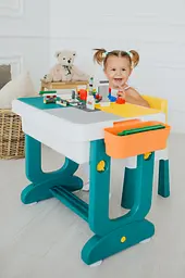 Комплект Poppet Столик Трансформер 6 в 1 + Стілець + Подушка на стілець + Набір фломастерів (PP-004-G) - мініатюра 10