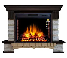 Камінокомплект ArtiFlame STONE MONTEBELLO AF28S МАХАГОН КОРИЧНЕВИЙ АНТИК
