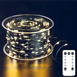 Світлодіодна гірлянда-нитка Роса, 50 метрів, 220V, теплий білий (WLS-9118W50)