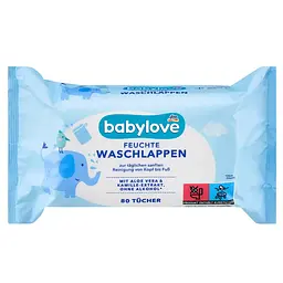 Вологі дитячі серветки Babylove Sensitive для чутливої шкіри, 80 шт