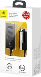 Адаптер автомобільний - розгалужувач на 4 виходи BASEUS Enjoy 4USB 5.5A CCTON-01 - мініатюра 4