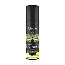 Збуджуючий гель рідкий вібратор Orgie DUAL VIBE Джин-тонік лимон 15 мл — для чутливих зон і прелюдії - мініатюра 5