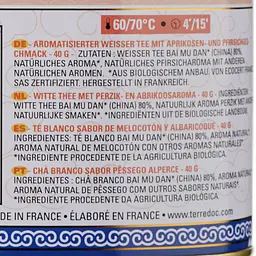 Чай білий Terre d'Oc Peche-Abricot, персик-абрикос, органічний, 40 г (885821) - мініатюра 3