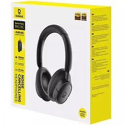 Накладні бездротові навушники Bass BH1 ANC (A02037) Cosmic Black Baseus teh0030608 - мініатюра 3