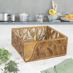 Дерев'яна серветниця VANZA LEAF oak - L (21 см) - мініатюра 3