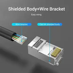 Конектор RJ45 FTP Cat.6 Modular 10 шт. Vention (IDFR0-10) - мініатюра 4