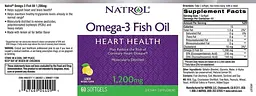 Жирні кислоти Natrol Omega-3 Fish Oil 1200 мг 60 капсул Лимон - мініатюра 3